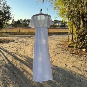 Vintage Val Mode Sheer White Wrap Robe